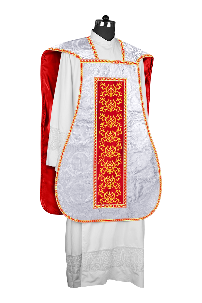 Traditional Fiddleback Vestments with Motifs and Trims