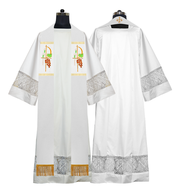 Pax with Grapes Embroidered Minister Stole