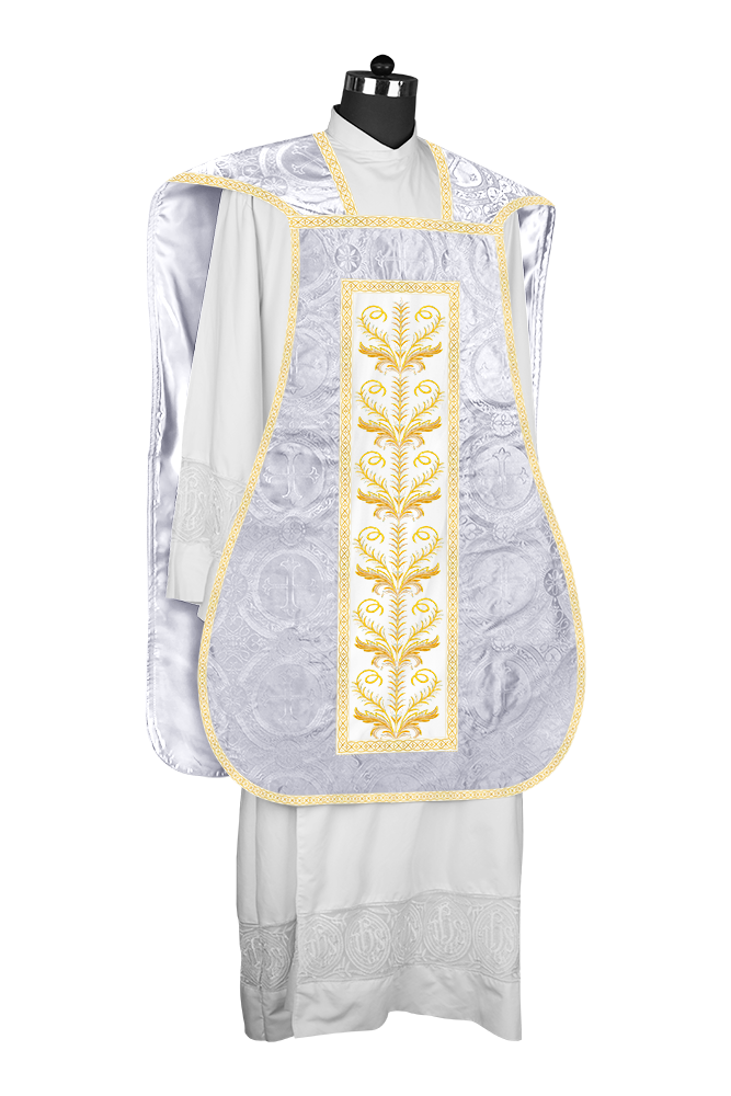Roman Chasuble Vestment with Detailed Orphrey