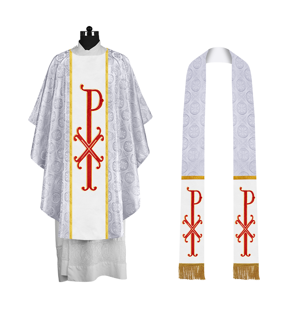 Gothic Chasuble with Ornate PAX Design