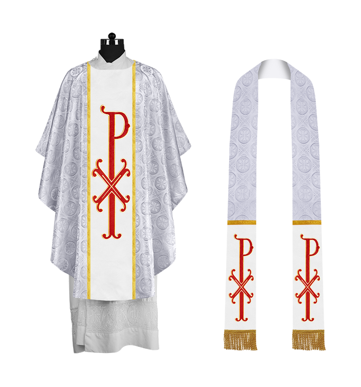Gothic Chasuble with Ornate PAX Design
