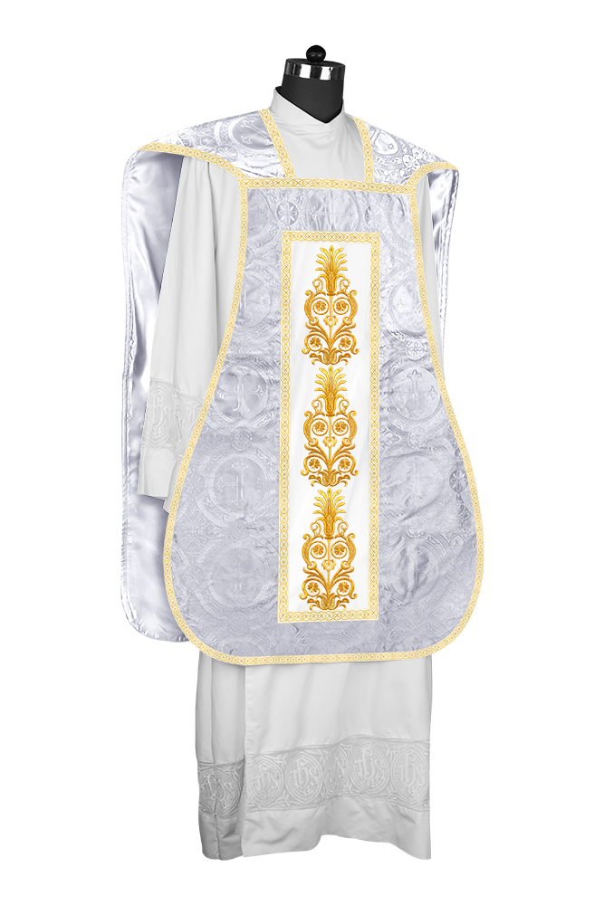 Roman Chasuble Vestments Adorned with Trims