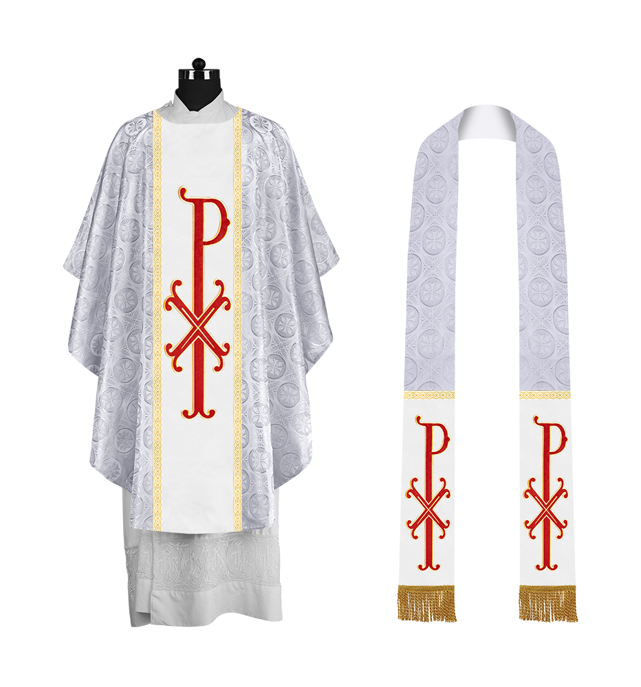 Gothic Chasuble with Ornate PAX Design