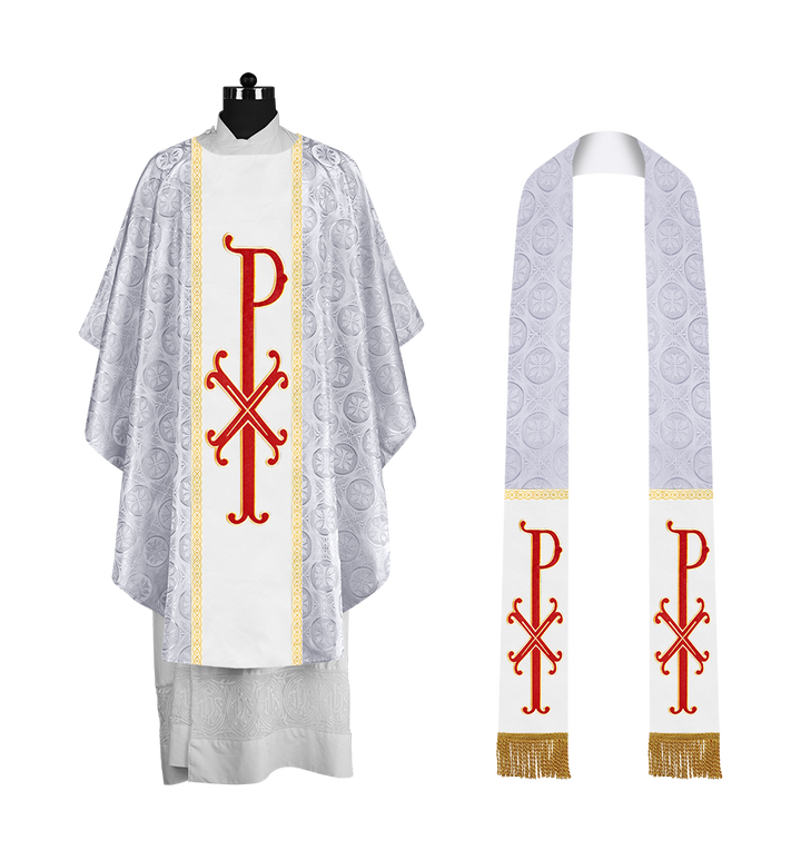 Gothic Chasuble with Ornate PAX Design