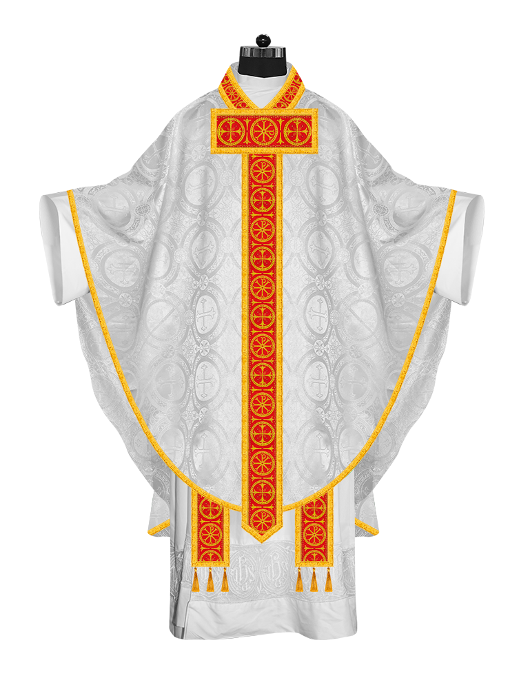 Gothic Chasuble with Delicate Pax Lace