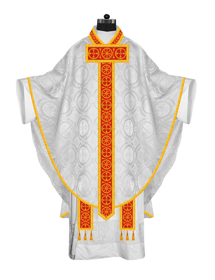 Gothic Chasuble with Delicate Pax Lace