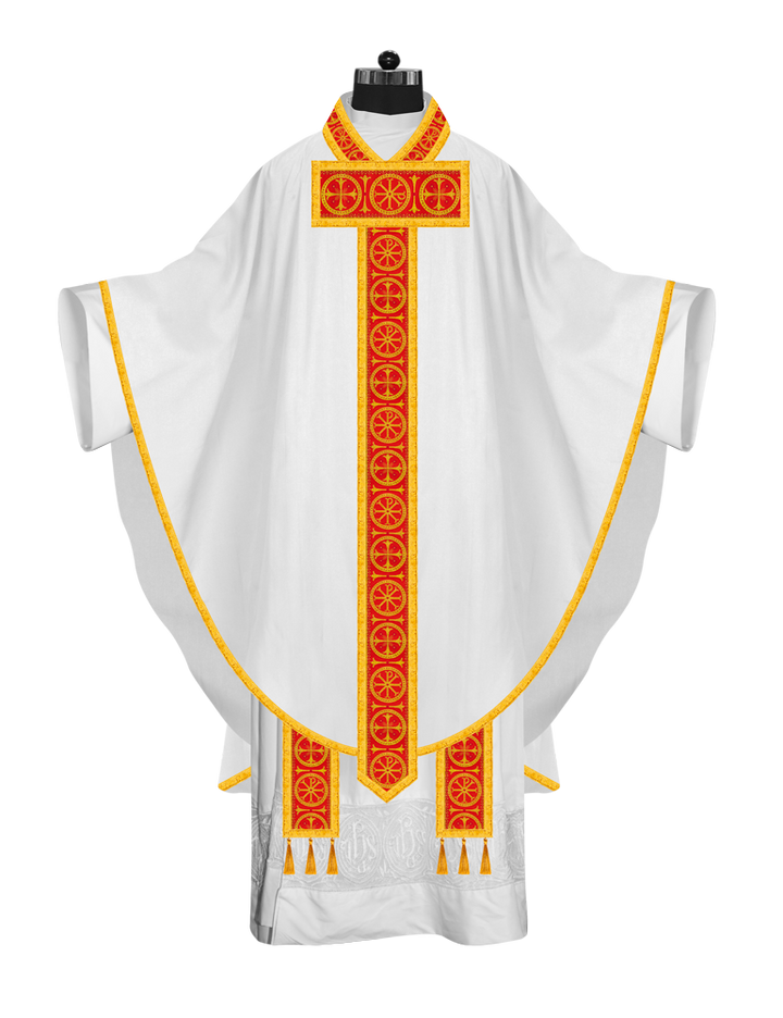 Gothic Chasuble with Delicate Pax Lace