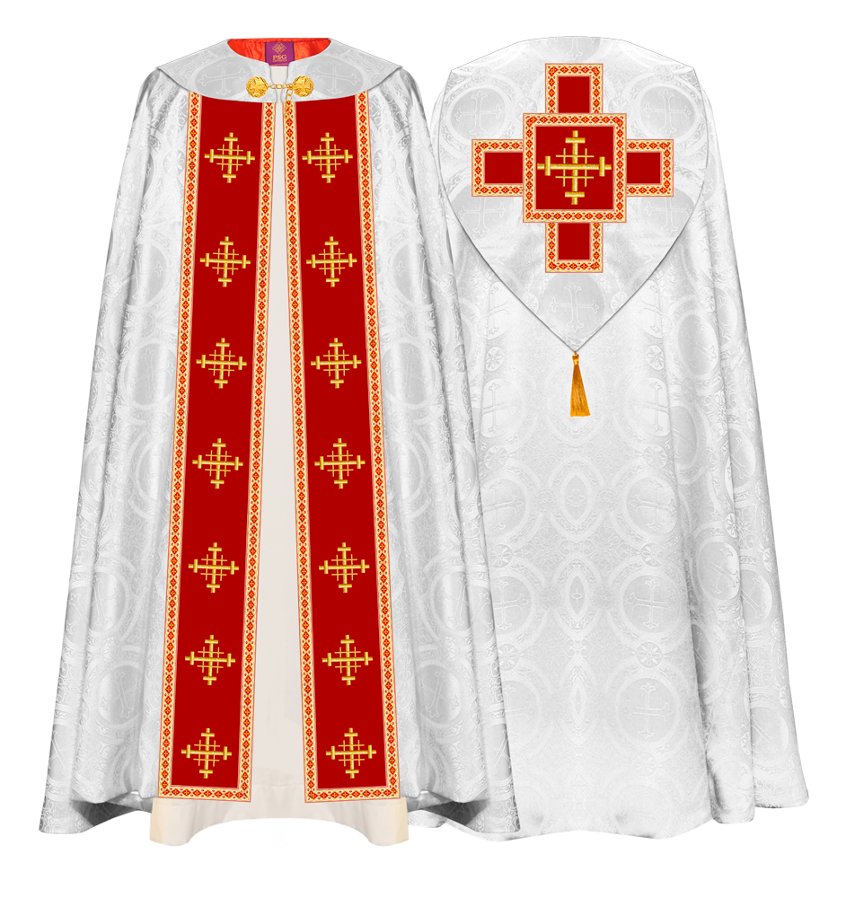 Enhanced Gothic Cope Vestments with Liturgical Cross