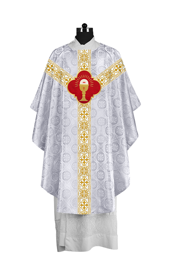 Gothic Chasuble with Woven Braided Orphrey Detailing