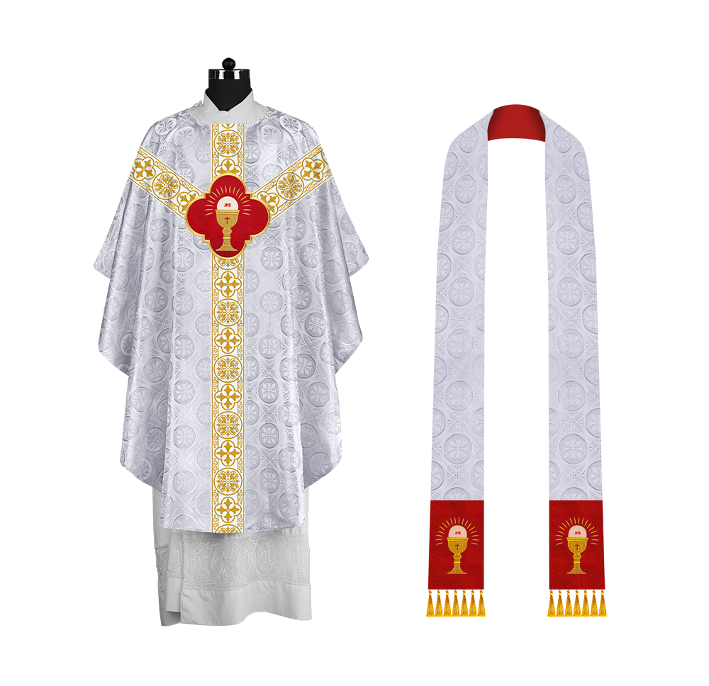 Gothic Chasuble with Woven Braided Orphrey Detailing