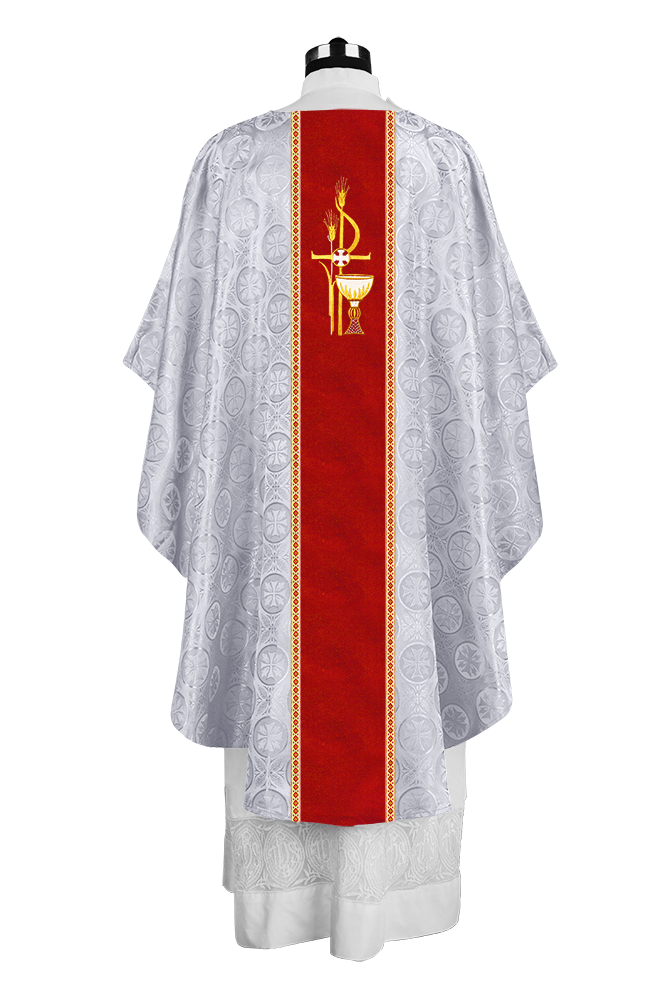 Premium Gothic Chasuble Adorned with Embroidered Motif