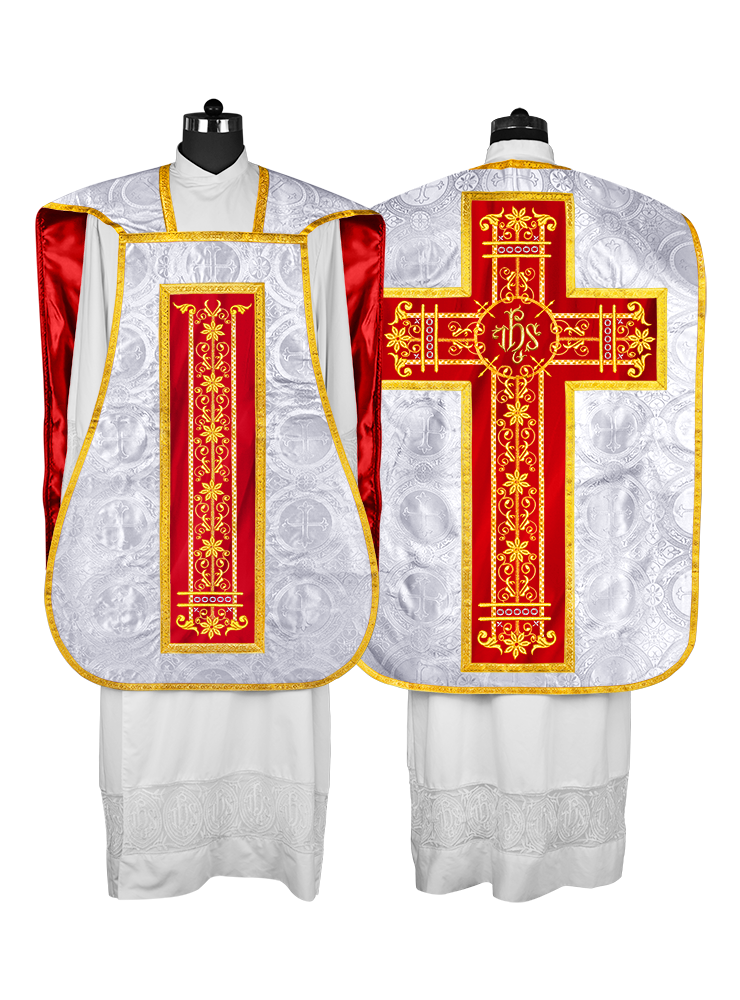 Roman embroidered chasuble vestment - Contemporary collection