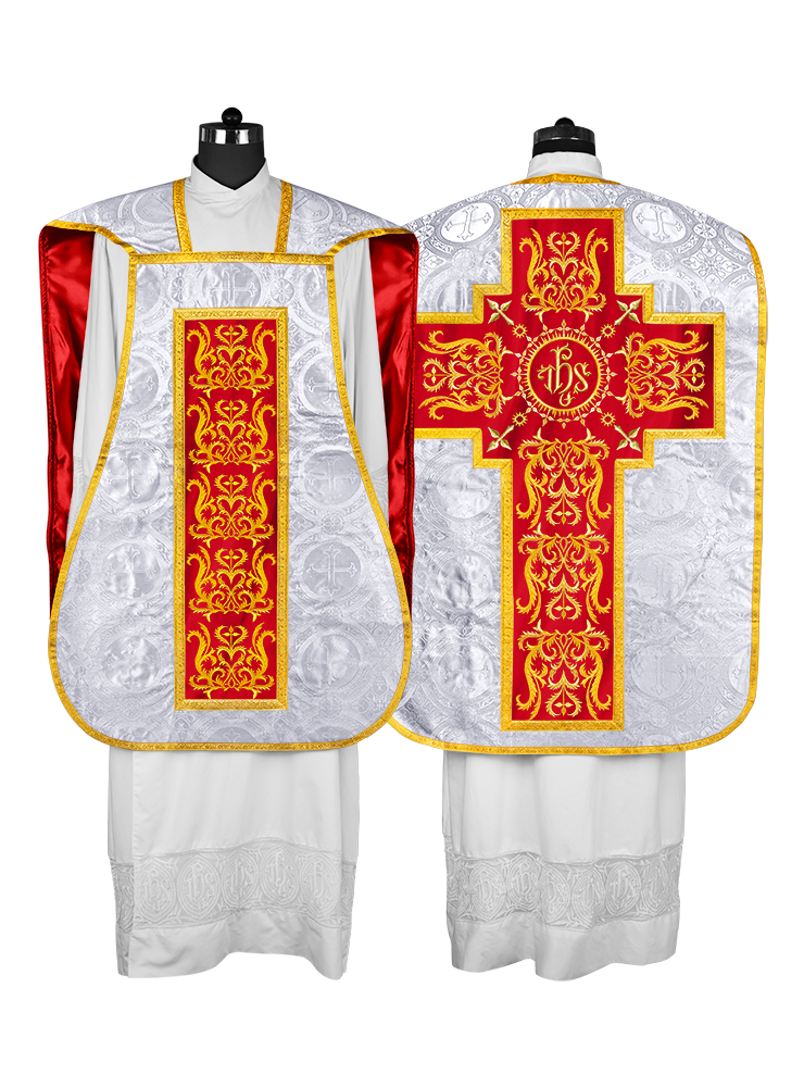 Fiddleback vestment with golden orphrey - Spiritus Collection