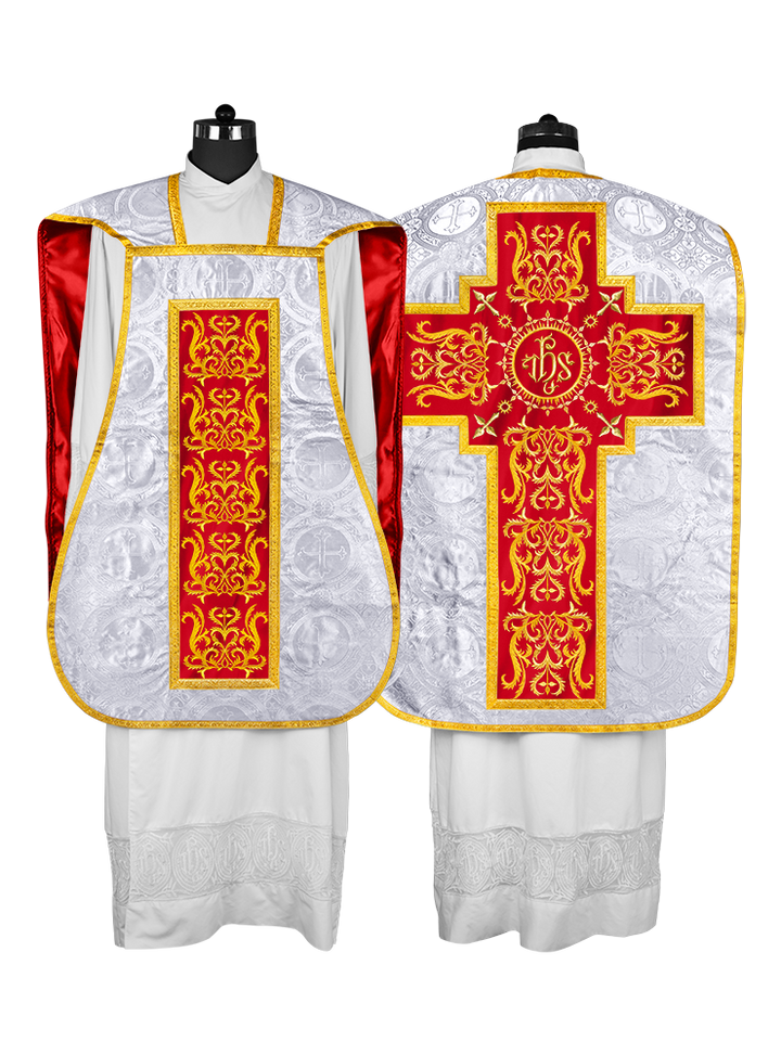 Fiddleback vestment with golden orphrey - Spiritus Collection