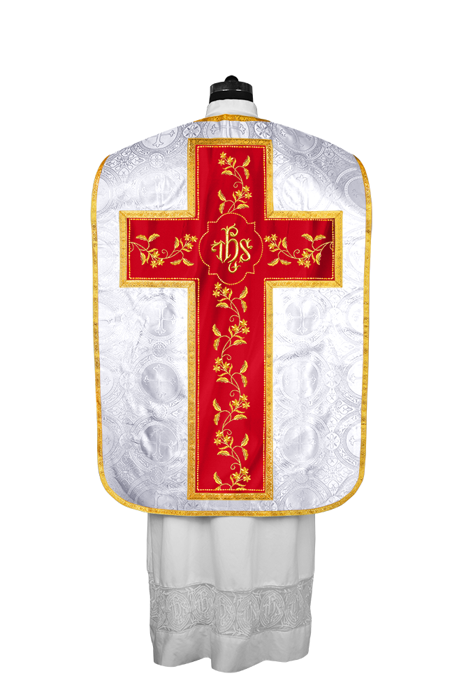 Elegant Roman chasuble vestment - Floral collection