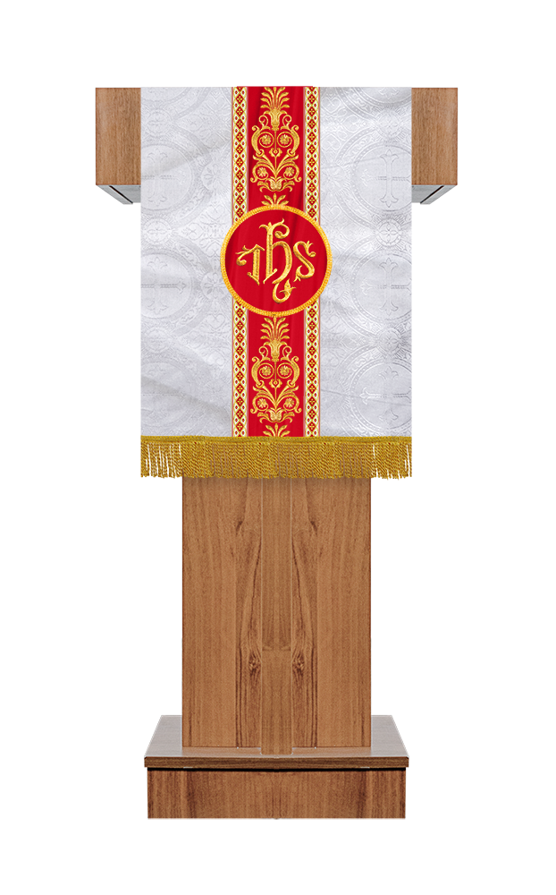 Pulpit/Lectern with Litugical Motif and Embroidery trims