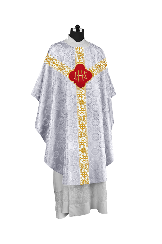 Gothic Chasuble with Woven Braided Orphrey Detailing