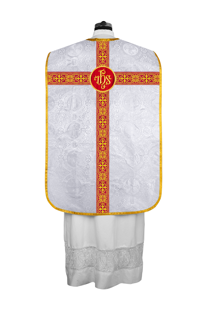 Fiddleback Vestment with Motif and Woven Braided Trims