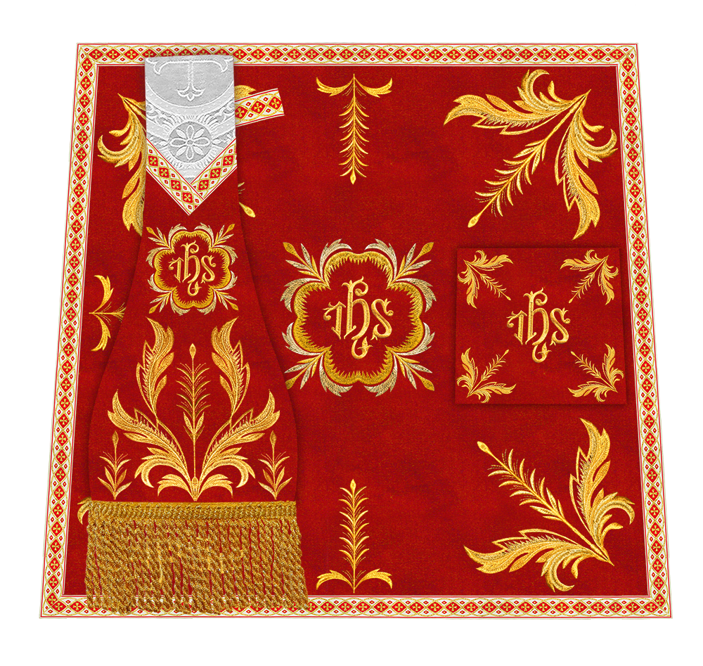 Mass Set Vestment with Embroidery Trims