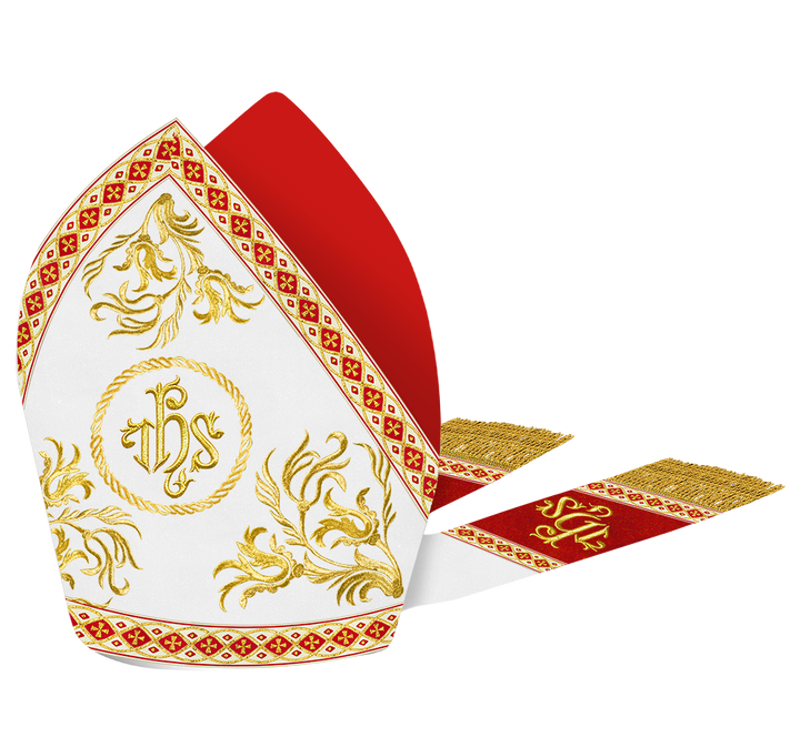 Roman Mitre with Liturgical Motif and Trims