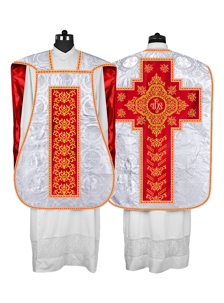 Traditional Fiddleback Vestments with Motifs and Trims