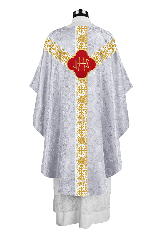 Gothic Chasuble with Woven Braided Orphrey Detailing
