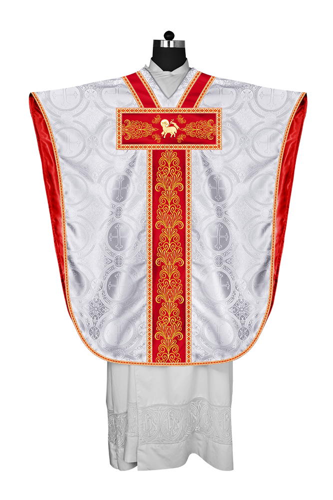 SPIRITUAL BORROMEAN CHASUBLE WITH Y TYPE ORPHREY AND TRIMS