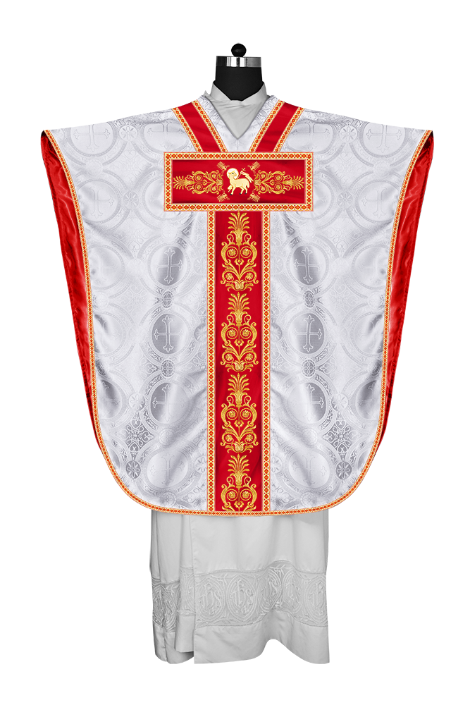 BORROMEAN CHASUBLE VESTMENT WITH DETAILED BRAIDS AND TRIMS