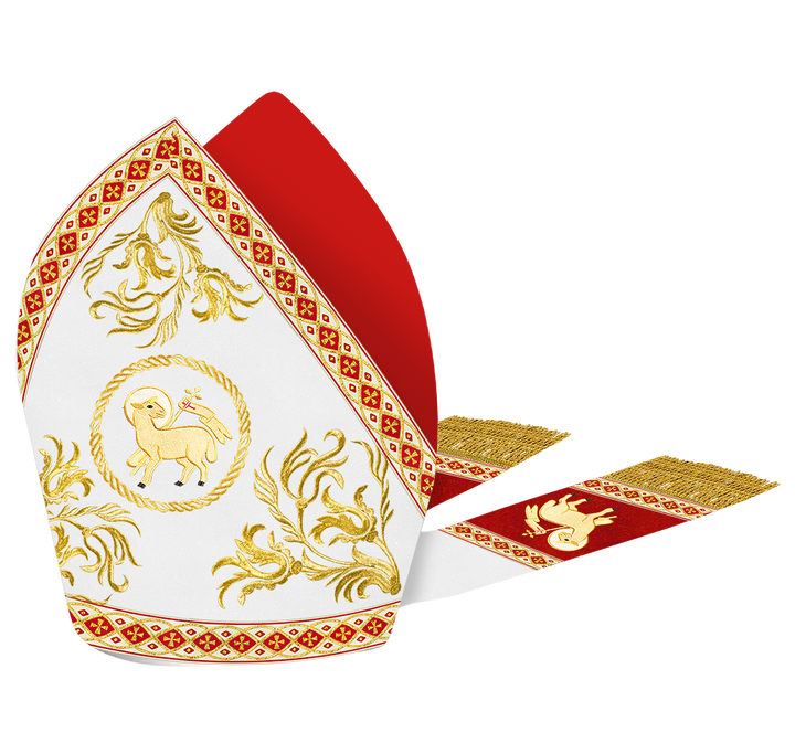 Roman Mitre with Liturgical Motif and Trims