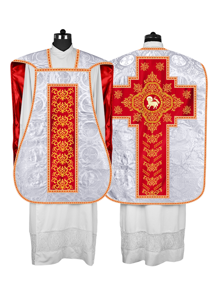 Traditional Fiddleback Vestments with Motifs and Trims