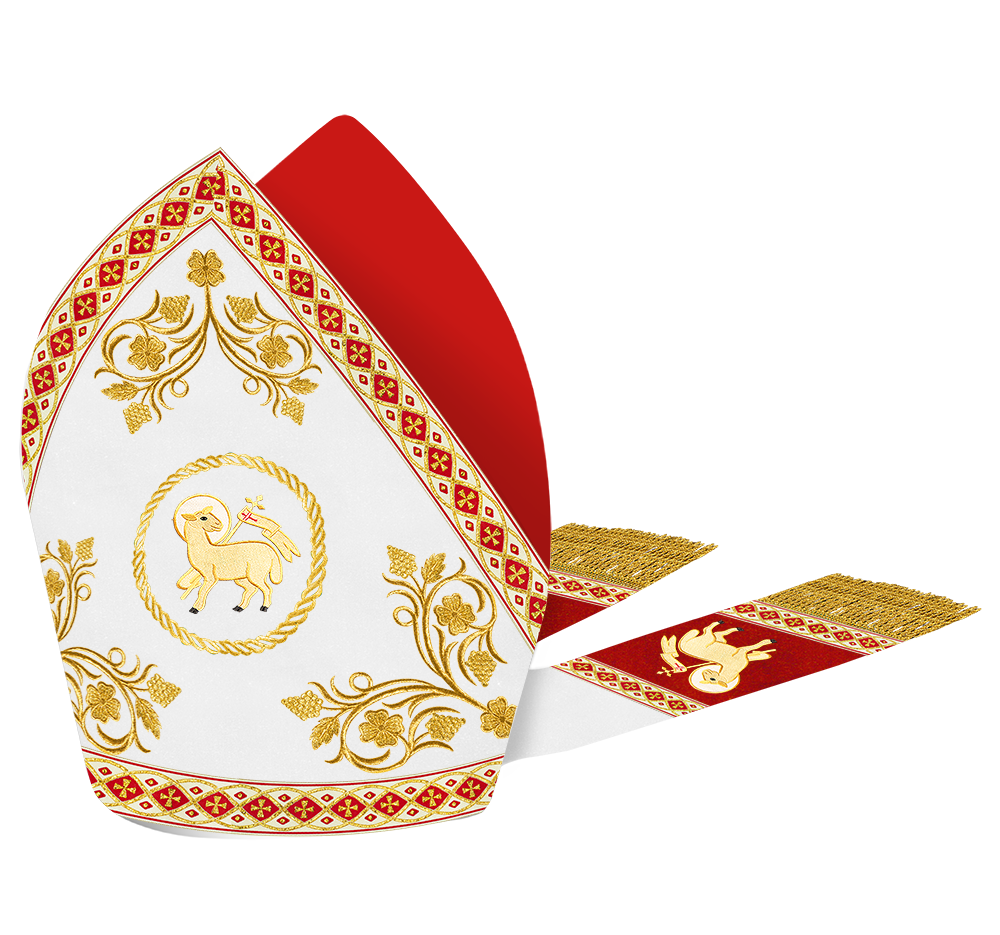 Mitre with Grapes Embroidery and Trims