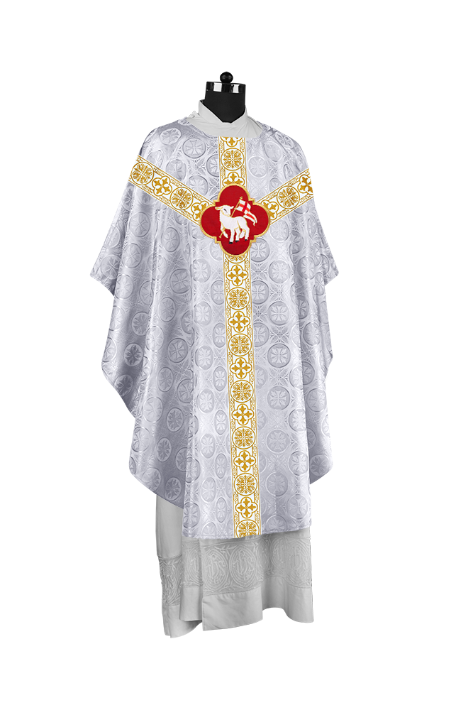 Gothic Chasuble with Woven Braided Orphrey Detailing