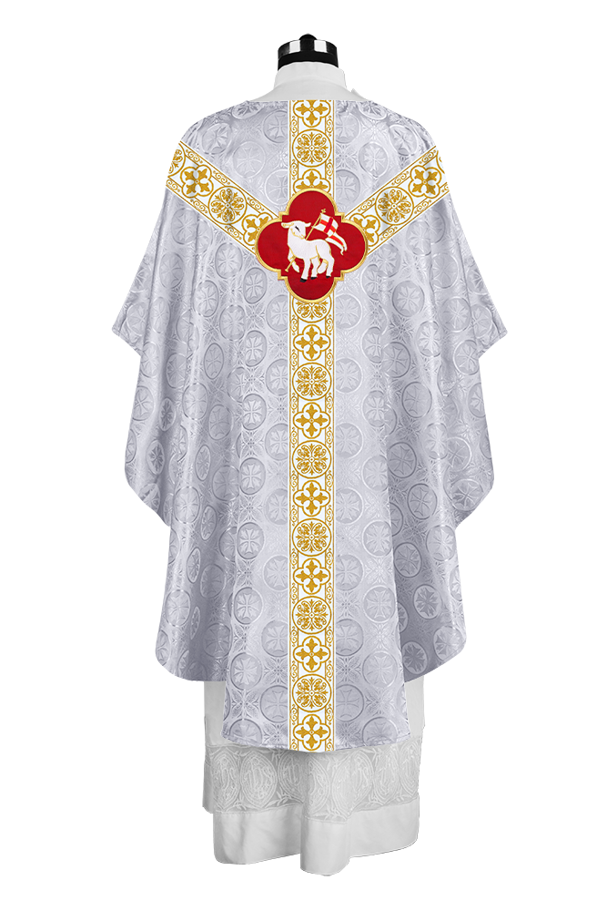 Gothic Chasuble with Woven Braided Orphrey Detailing