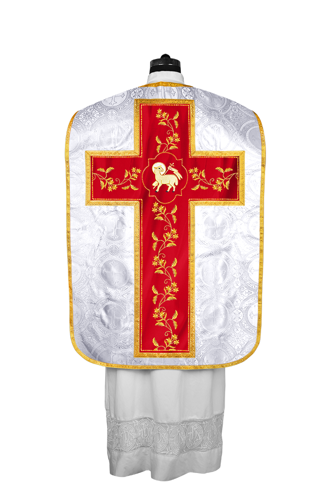 Elegant Roman chasuble vestment - Floral collection