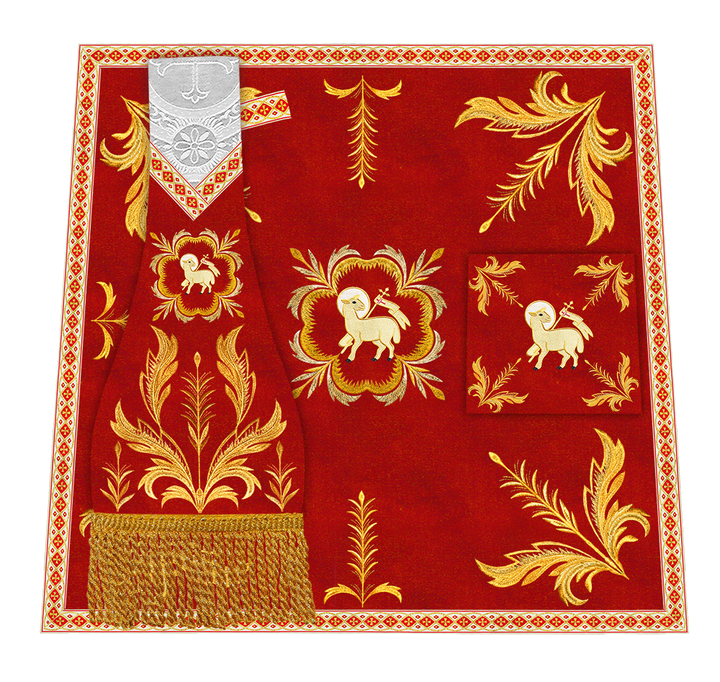 Mass Set Vestment with Embroidery Trims