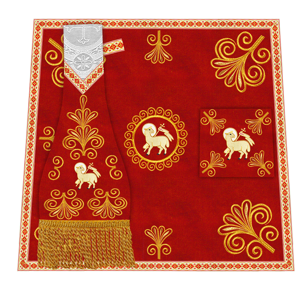Ornate Embroidery Mass Set with Motif