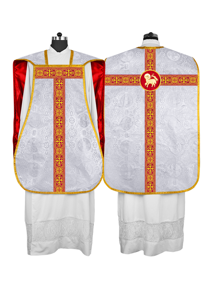 Fiddleback Vestment with Motif and Woven Braided Trims