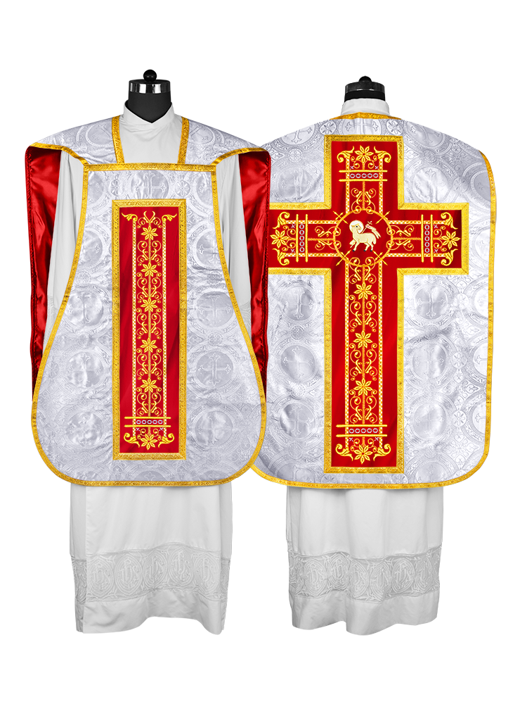 Roman embroidered chasuble vestment - Contemporary collection