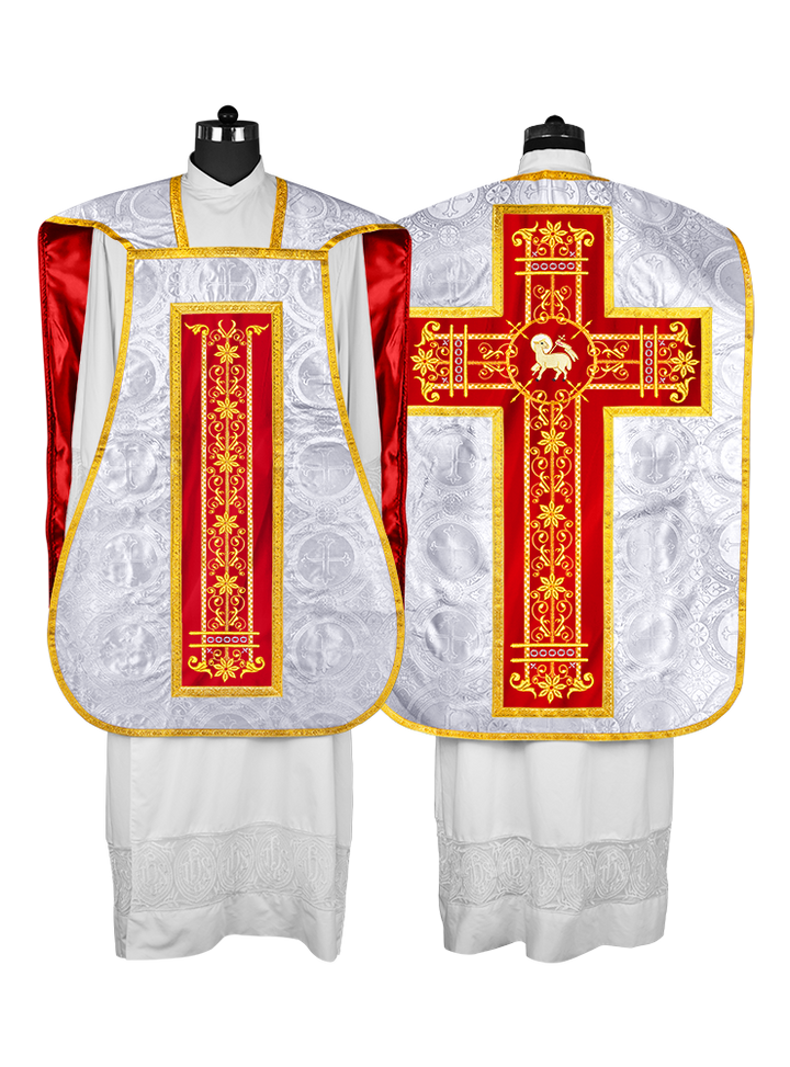 Roman embroidered chasuble vestment - Contemporary collection