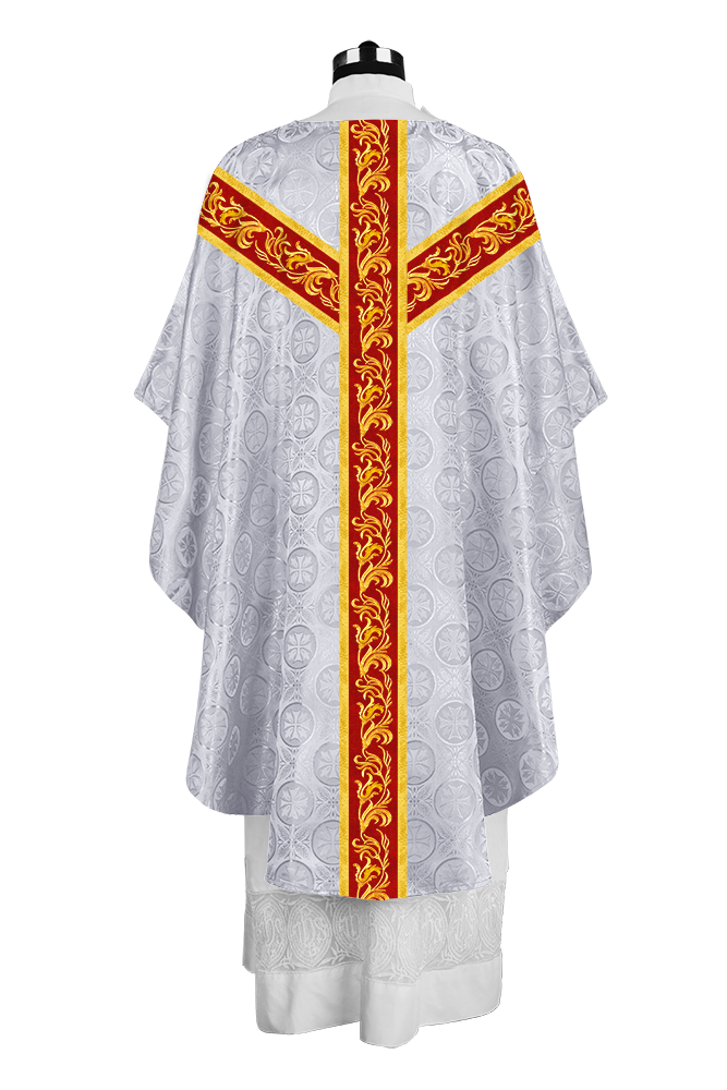 Liturgical Chasuble Vestment with Spiritual Motif Embroidery