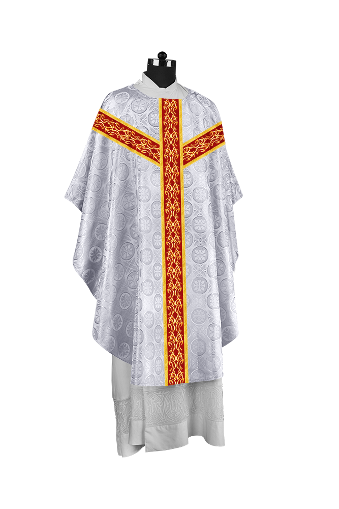 Exquisite Gothic Chasuble with Ornate Embroidery Trims
