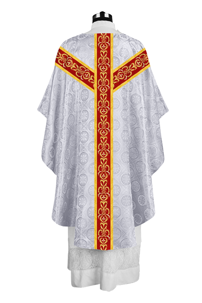 Gothic Chasuble with Y-Type Embroidered Orphrey and Motif
