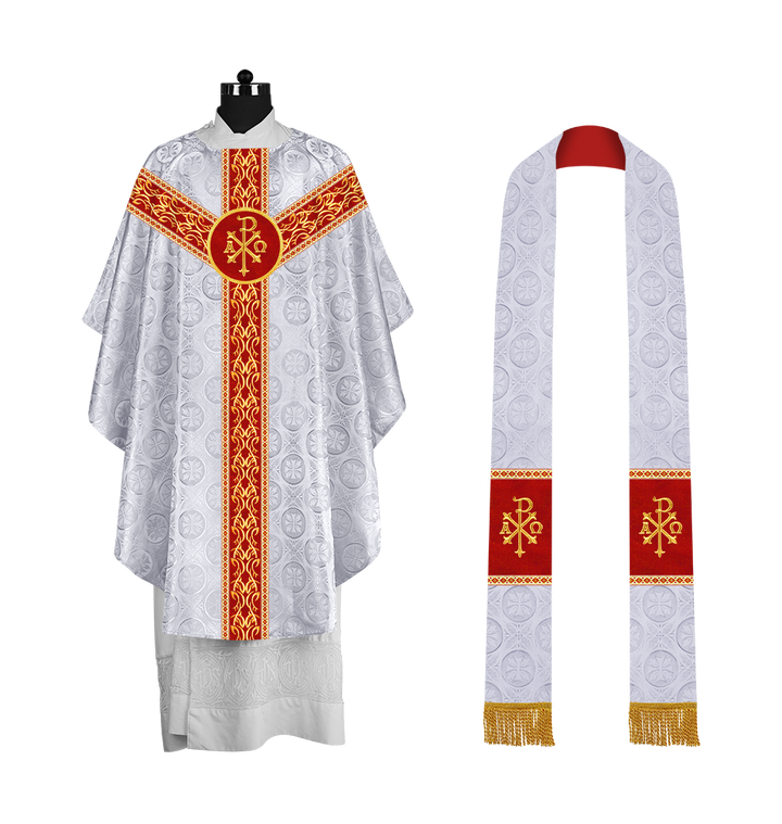 Gothic Chasuble with Y-type Embroidered Orphrey