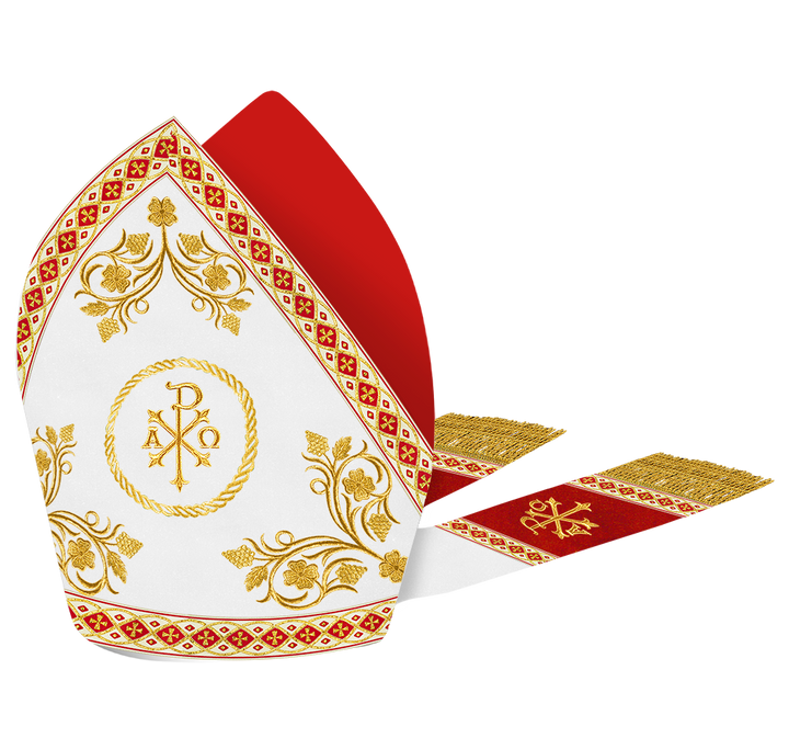 Mitre with Grapes Embroidery and Trims