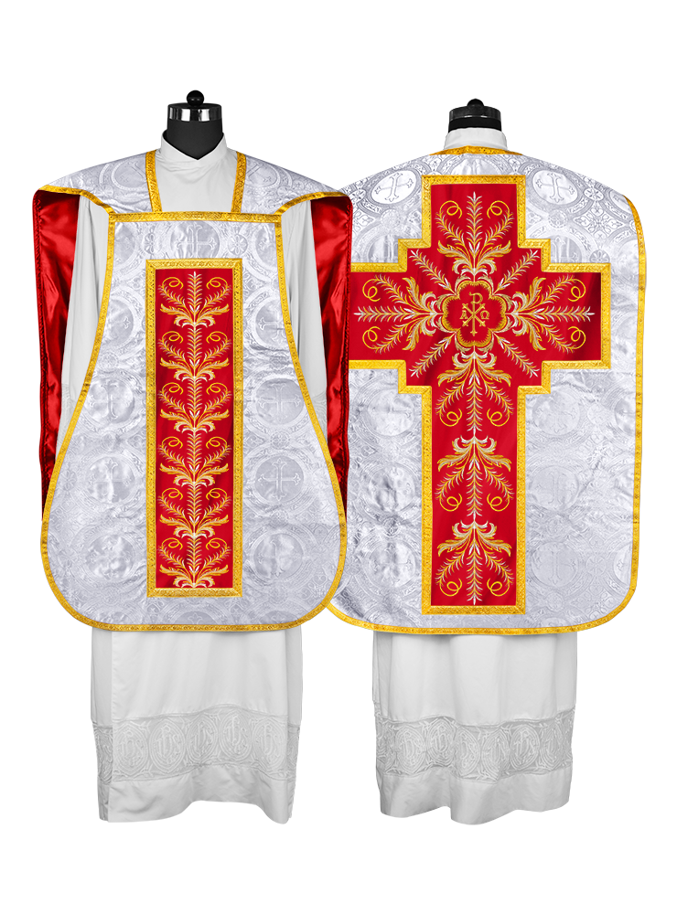 Chasuble Roman Fiddleback Vestment - Sanctus Collection