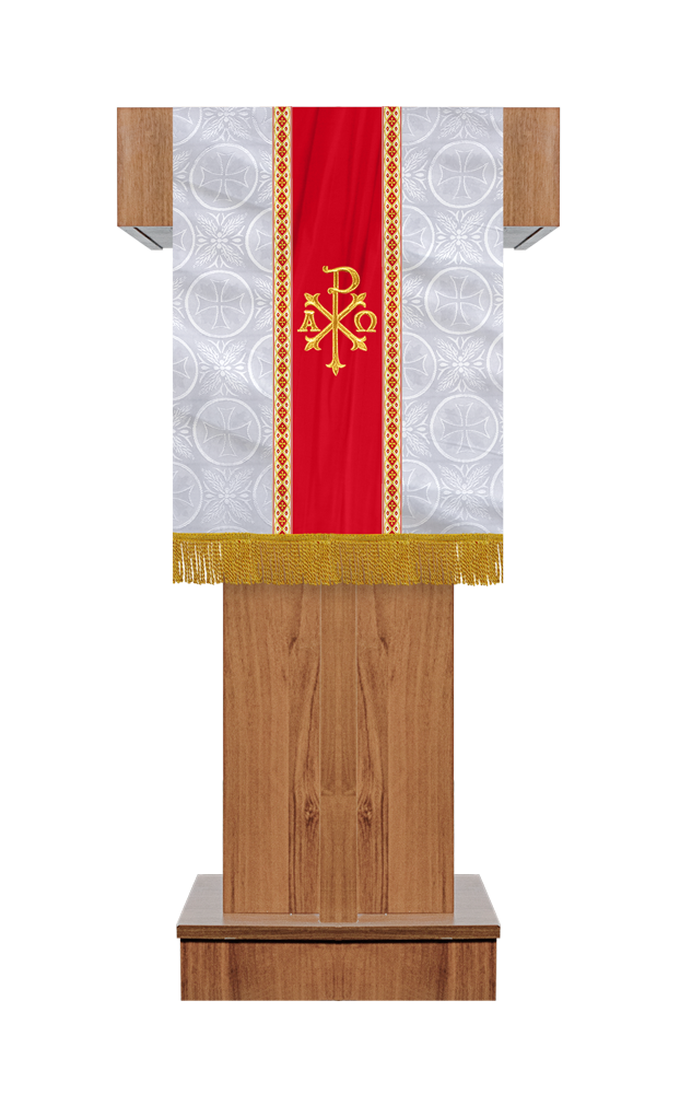 Pulpit/Lectern adorned with Embroidered Motif