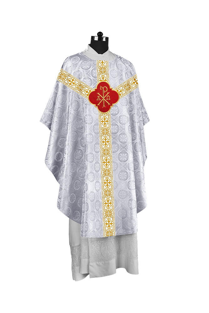 Gothic Chasuble with Woven Braided Orphrey Detailing