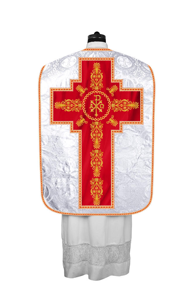 Roman Chasuble Vestments Adorned with Trims