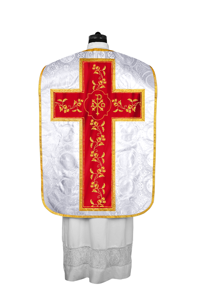 Elegant Roman chasuble vestment - Floral collection