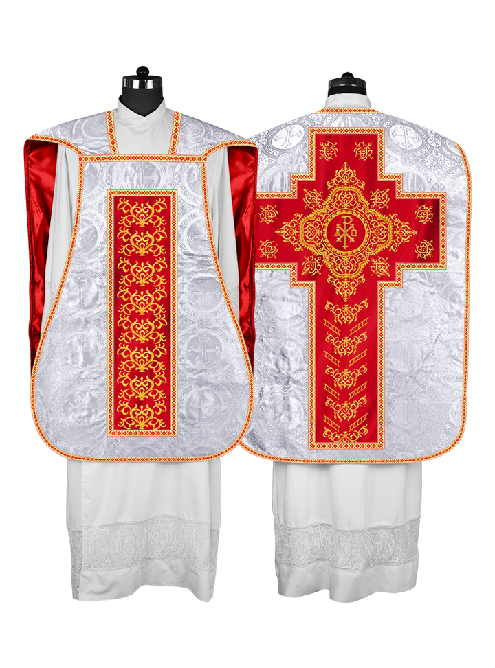 Traditional Fiddleback Vestments with Motifs and Trims